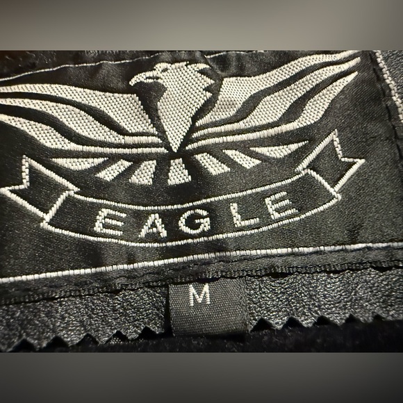 Leather Eagle Biker Motorcycle Vest Streetwear Style size medium - Picture 5 of 8